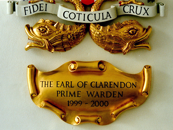 Carved Coat of Arms for the Earl of Clarendon - Traditional water gilding
