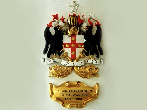 Commissioned for Fishmongers' Hall, London - Polychromed and gilded Coat of Arms