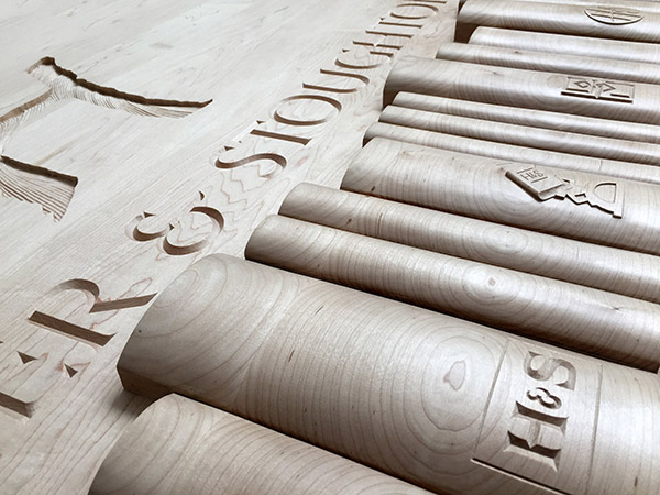 Hodder and Stoughton UK - Hand-carved company logos