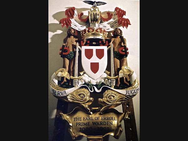Lord Erroll's Coat of Arms - Commissioned for Fishmongers' Hall, London