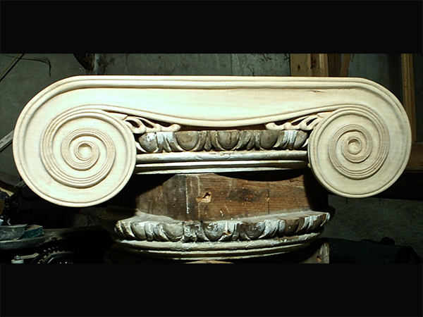Moggerhanger House - Reproduction of carved Ionic capital