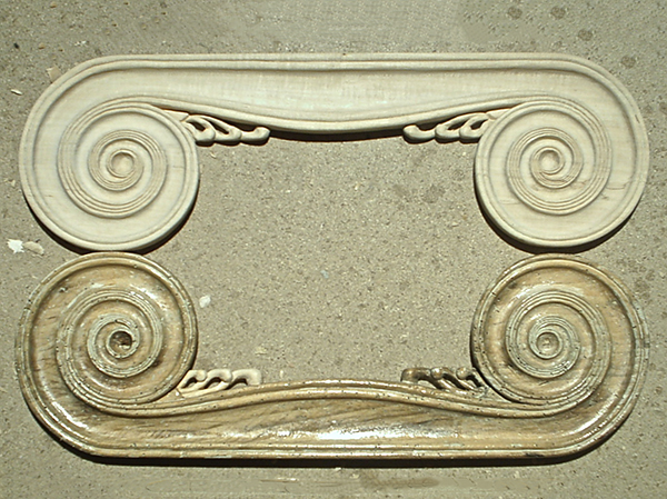 Moggerhanger House - Reproduction of carved Ionic capital