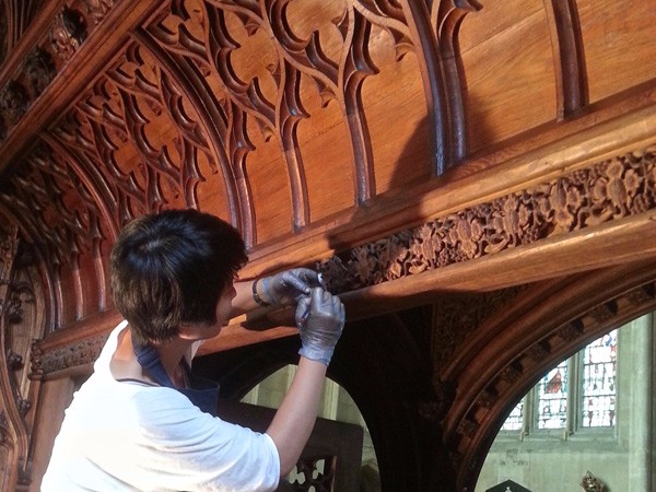 New College Oxford Chapel restoration work by The Woodcarving Studio