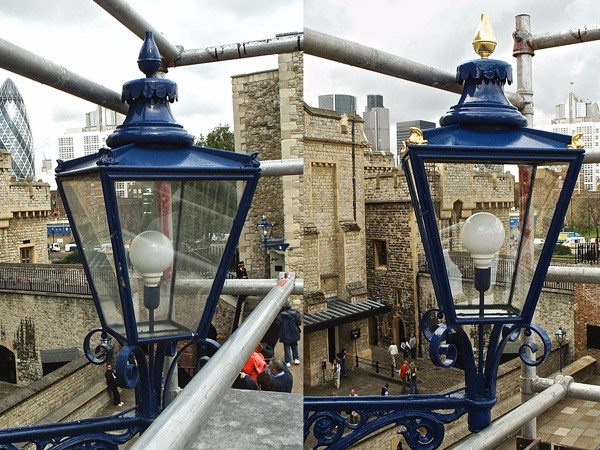 Tower of London gilded lanterns (Behind-Fusiliers) by The Woodcarving Studio