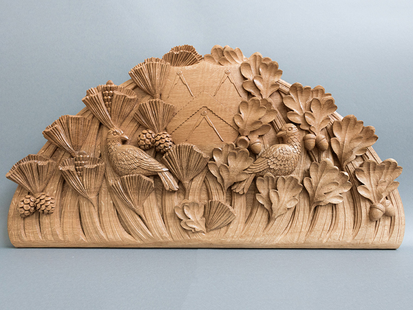 Bespoke wood carving commission for Carpenters' Hall, UK