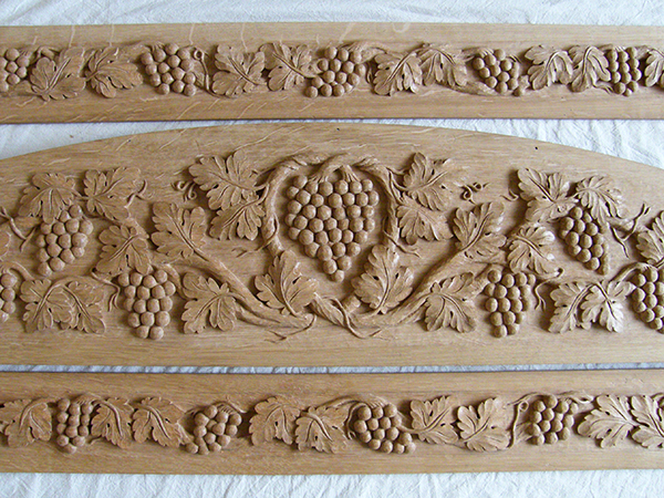Grapevine ornament wood carving